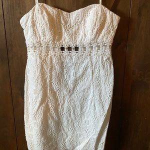 Lily Pulitzer white flower cutout dress